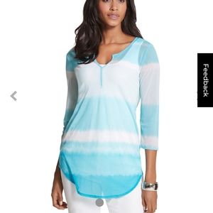 Chico's Seaside Ombre Top Sz 2